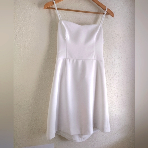 French Connection White Summer Dress With Tie Back - Picture 3 of 6